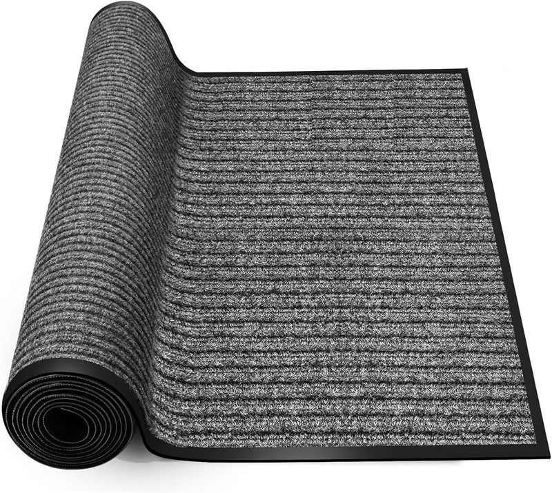 laapee 4'x6' Extra Large Non-Slip Door Mat Rug - Heavy Duty Polyester Entryway Mat for Indoor Outdoor Covered Entrance - Stain Resistant Commercial Doormat for Home, Office Building, Mall - Image 1